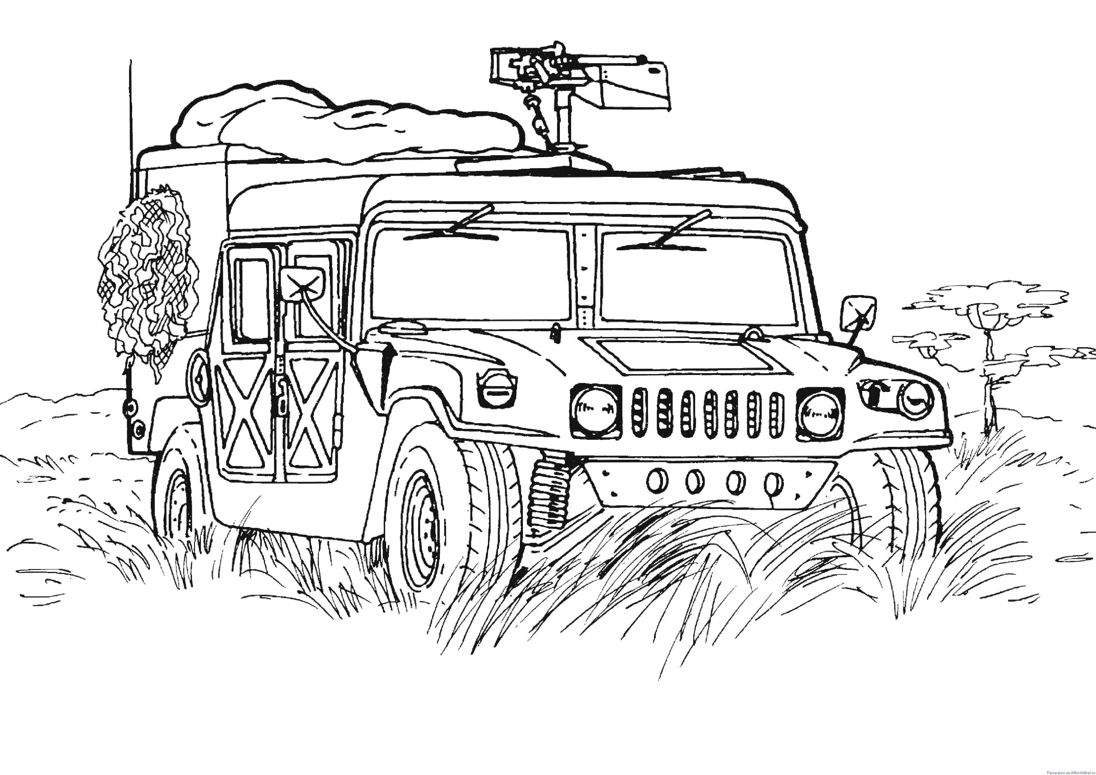 Coloring Military jeep. Category machine . Tags:  Jeep, car.