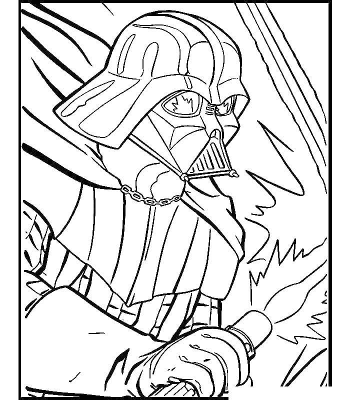 Coloring Darth Vader. Category cartoons. Tags:  Darthvader.