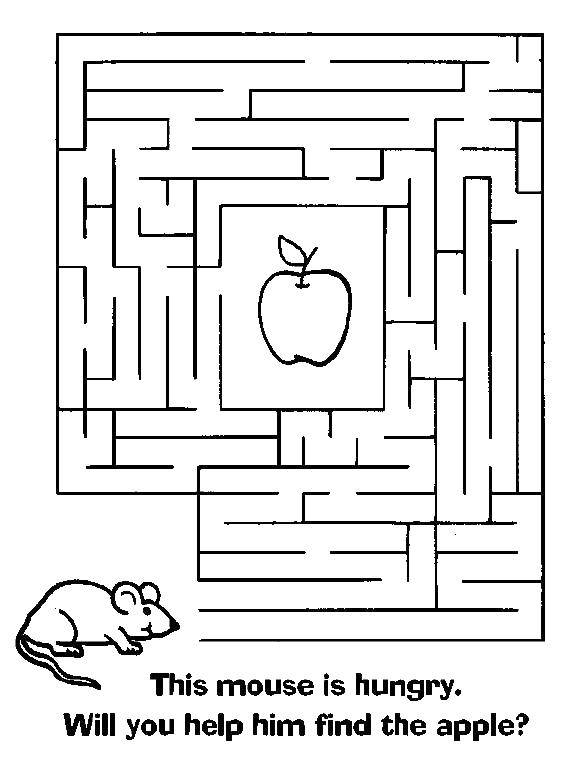Coloring Maze for mouse. Category Mazes. Tags:  maze, mouse.