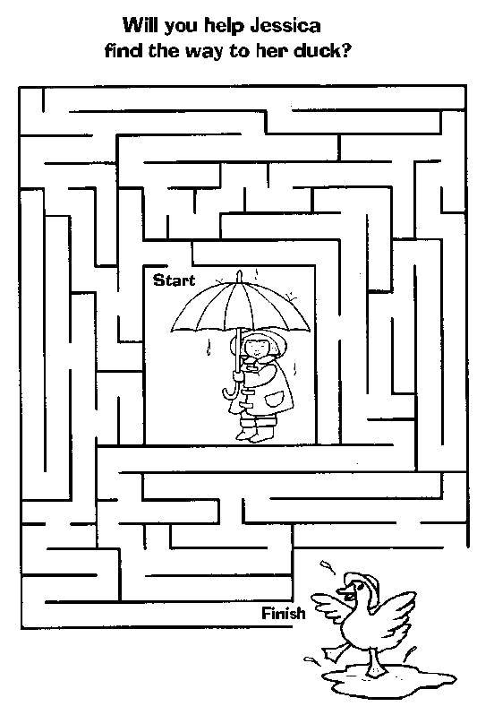 Coloring Help to reach her duckies. Category Mazes. Tags:  Maze, logic.