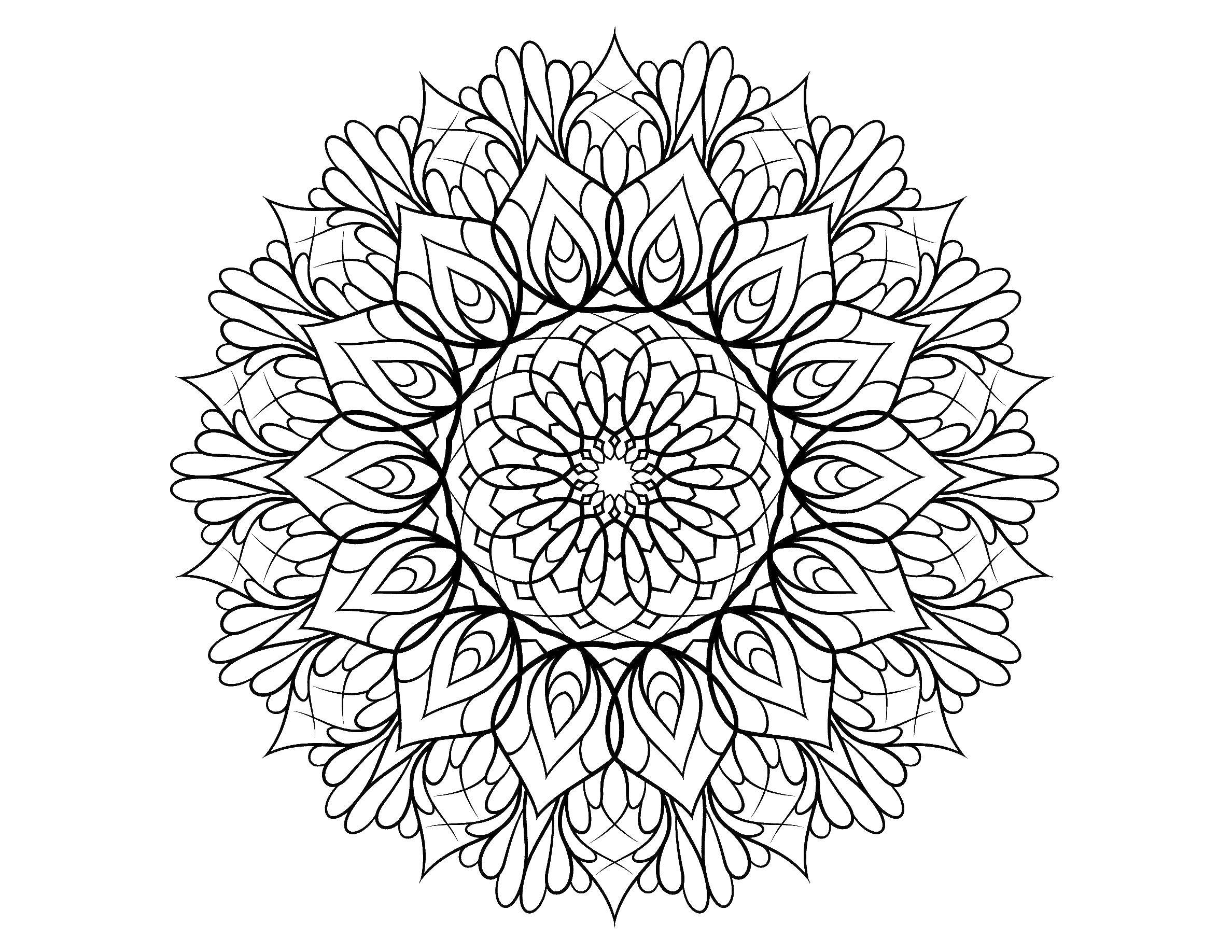 Coloring Patterned flower. Category patterns. Tags:  Patterns, flower.