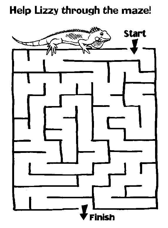 Coloring Lizard looking for a way out. Category Mazes. Tags:  maze, lizard.