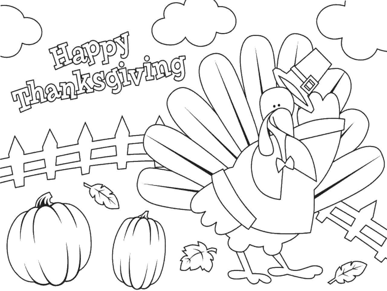 Название: Раскраска День благодарения. Категория: праздник. Теги: праздник, день Благодарения.