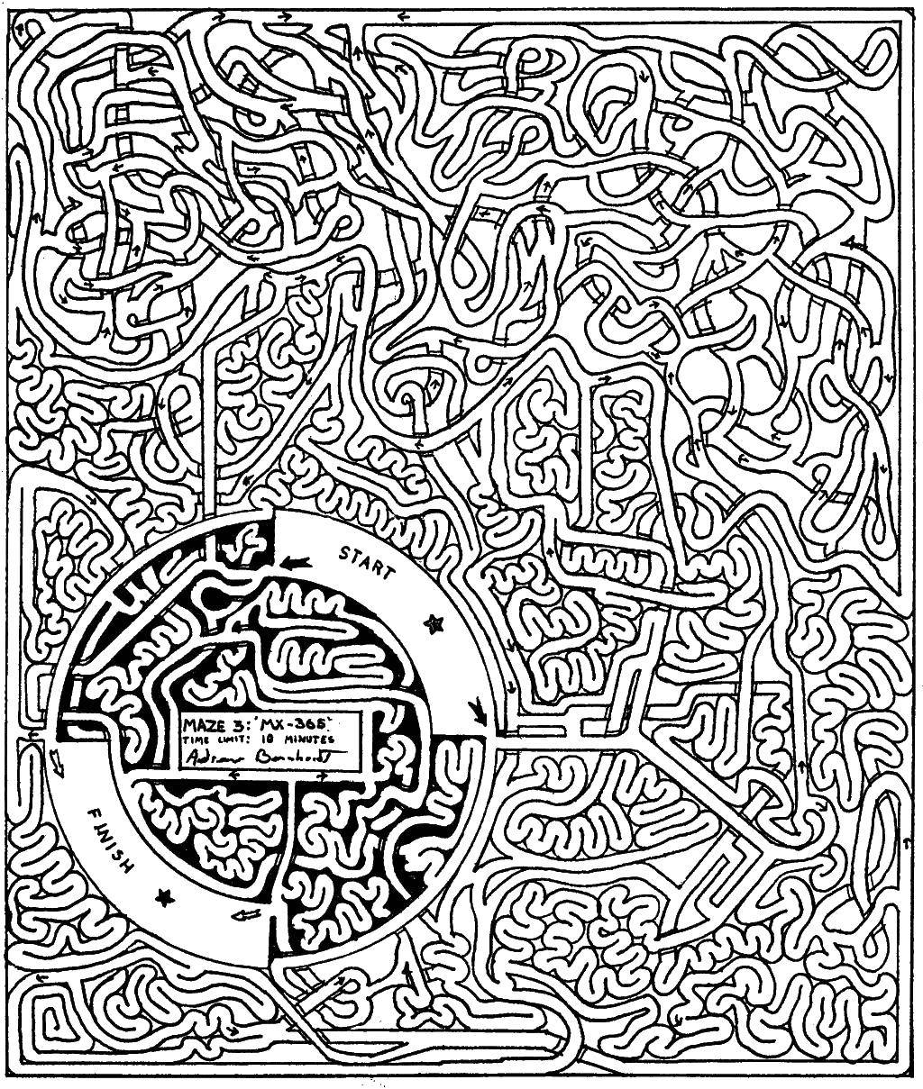 Coloring The most complicated maze. Category Mazes. Tags:  Maze, logic.