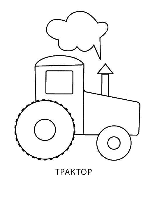 Название: Раскраска Трактор. Категория: Раскраски для малышей. Теги: трактор.