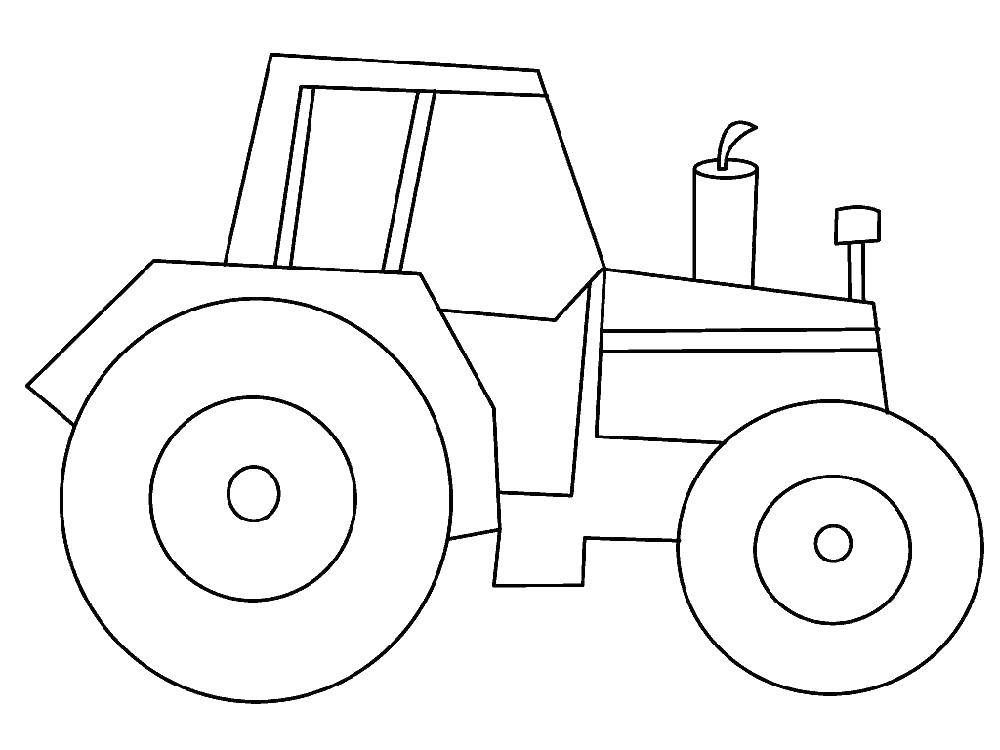 Coloring Tractor. Category machine . Tags:  machine, tractor.