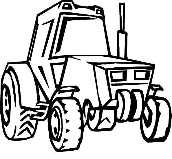 Coloring Tractor. Category tractor. Tags:  tractor, machine.