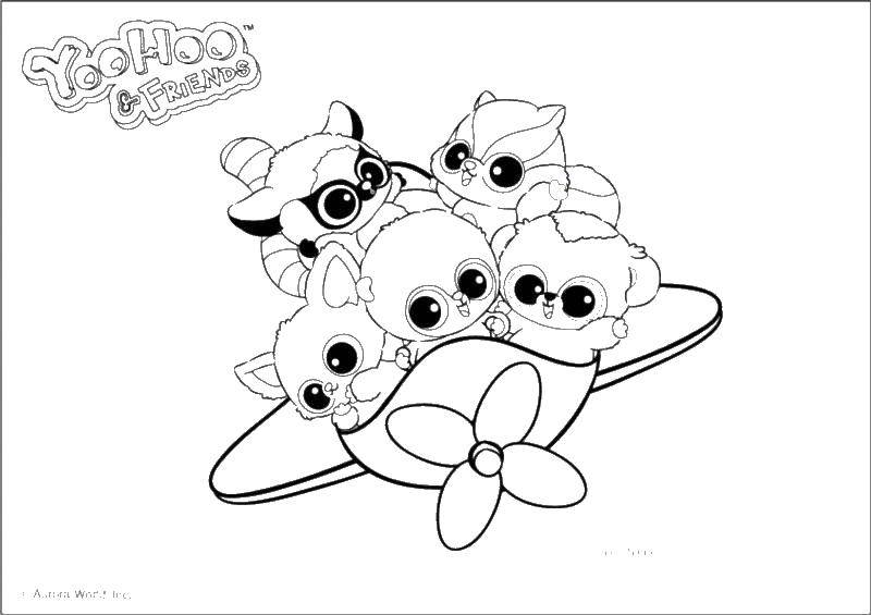 Coloring Juha fly the plane. Category yoohoo and his friends. Tags:  Juhu, airplane.