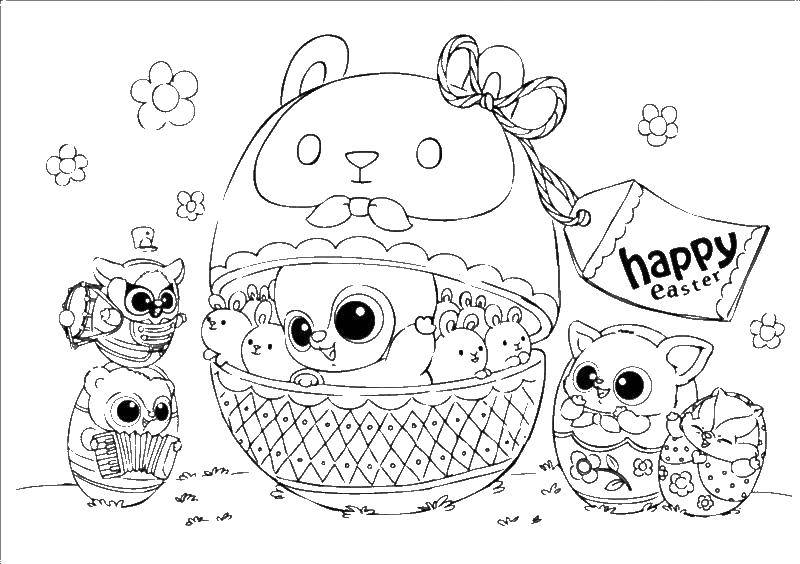 Coloring Juha was hiding in the eggs. Category yoohoo and his friends. Tags:  Juhu, eggs.