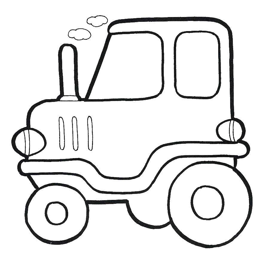 Coloring Tractor. Category machine . Tags:  machine, tractor.