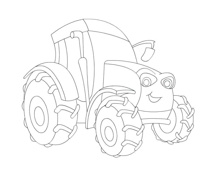 Название: Раскраска Трактор. Категория: трактор. Теги: трактор, машины.