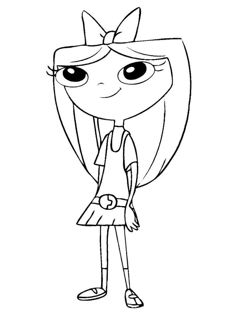 Coloring Isabella. Category Phineas and ferb. Tags:  Phineas, ferb, Isabella.