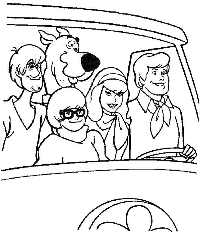 Coloring Scooby Doo and his friends. Category Scooby Doo. Tags:  Daphne , Fred and Velma, Scooby Doo.