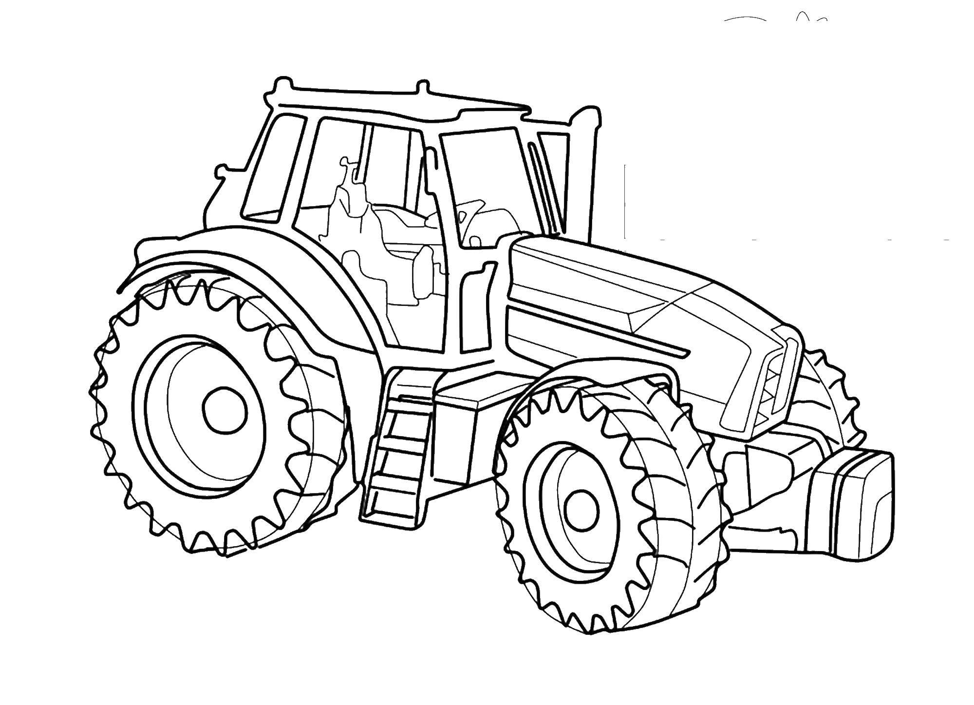 Coloring Tractor. Category tractor. Tags:  tractor.