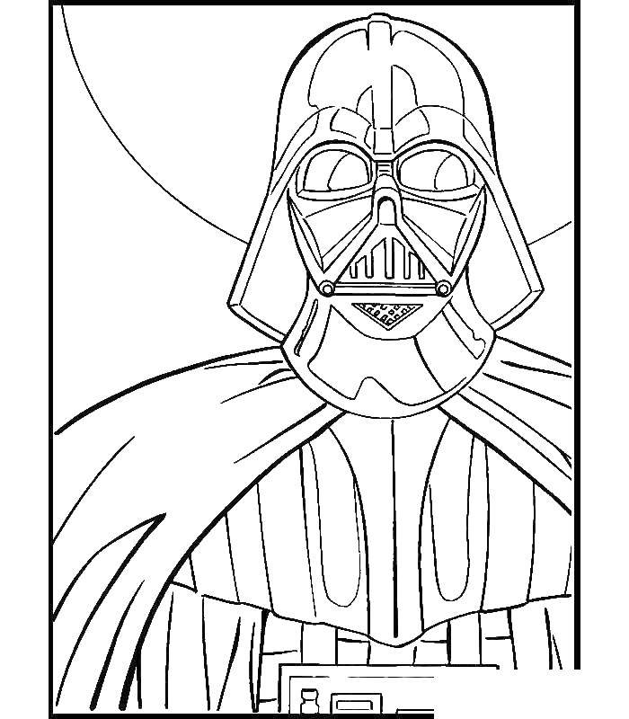 Coloring Darth Vader. Category cartoons. Tags:  Darthvader.