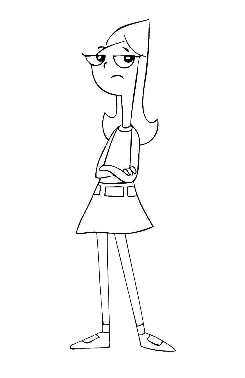 Coloring Isabella. Category Phineas and ferb. Tags:  Phineas, ferb, Isabella.