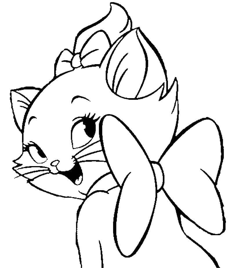 Coloring Kitty Marie. Category cartoons. Tags:  the cat, Marie.