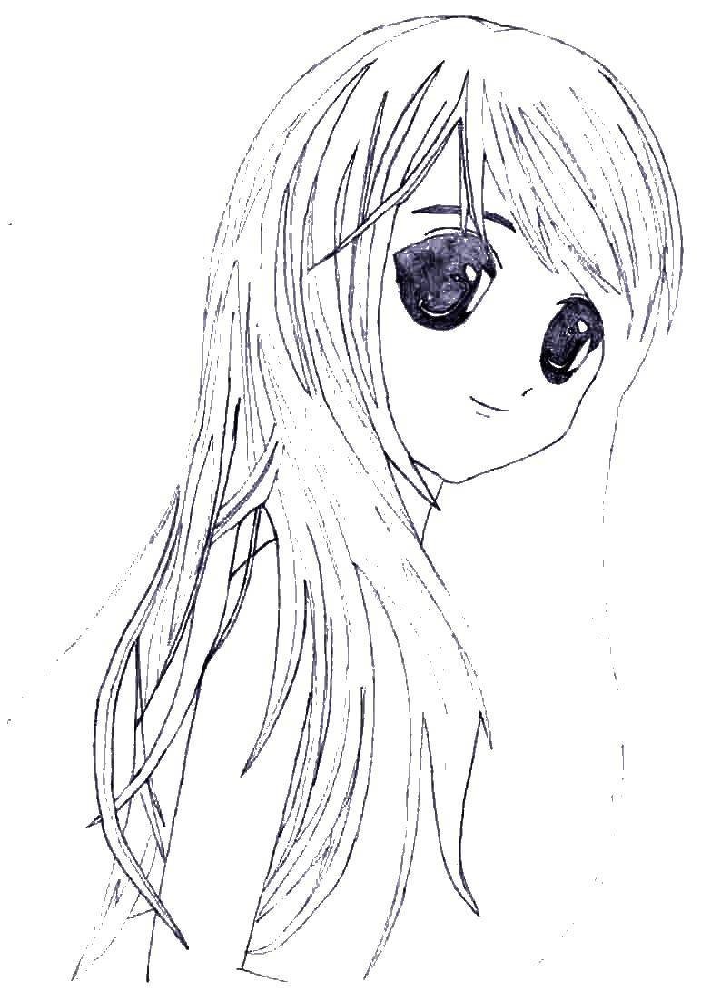 Название: Раскраска Рисуем аниме девушку. Категория: аниме лица. Теги: аниме, девушка.