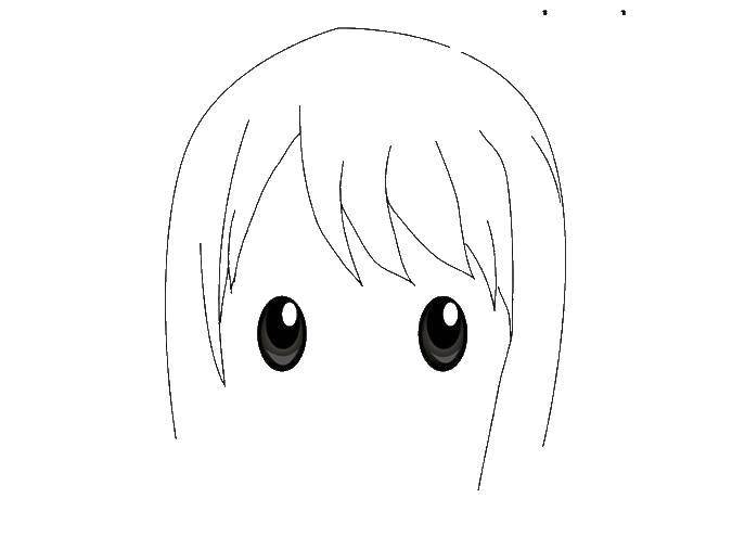 Название: Раскраска Рисуем аниме лицо. Категория: аниме лица. Теги: аниме, рисуем, тело, лицо.