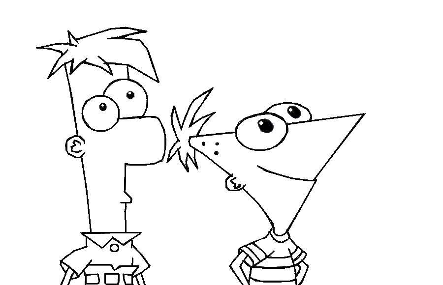 Coloring Phineas and ferb. Category Phineas and ferb. Tags:  Phineas, ferb, Isabella.