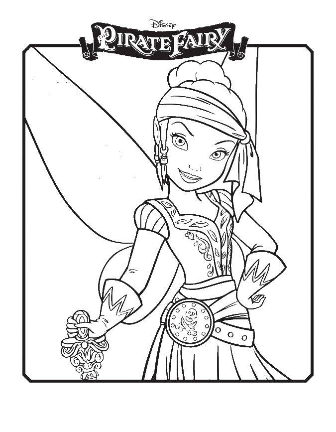 Coloring Fairy pirate Zarina. Category Ding , Ding Ding. Tags:  Zarina, a fairy, a pirate.
