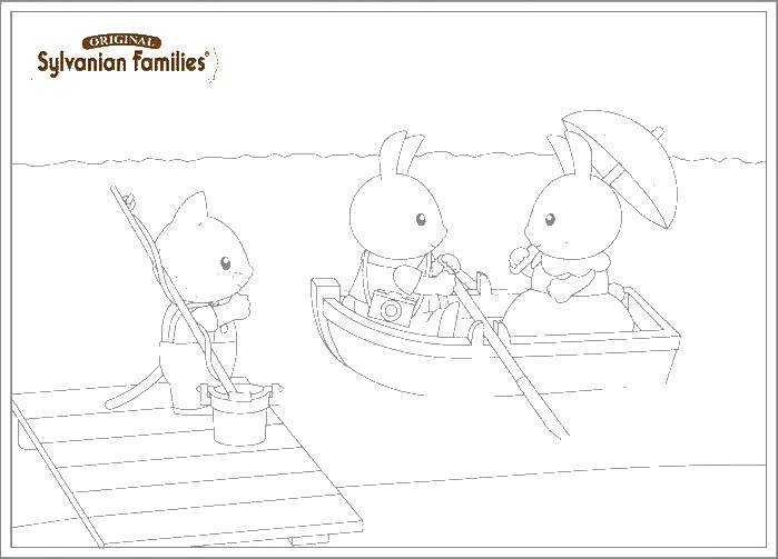 Название: Раскраска Сильвания фэмили катаются на лодке. Категория: сильвания фэмили. Теги: сильвания фэмили.