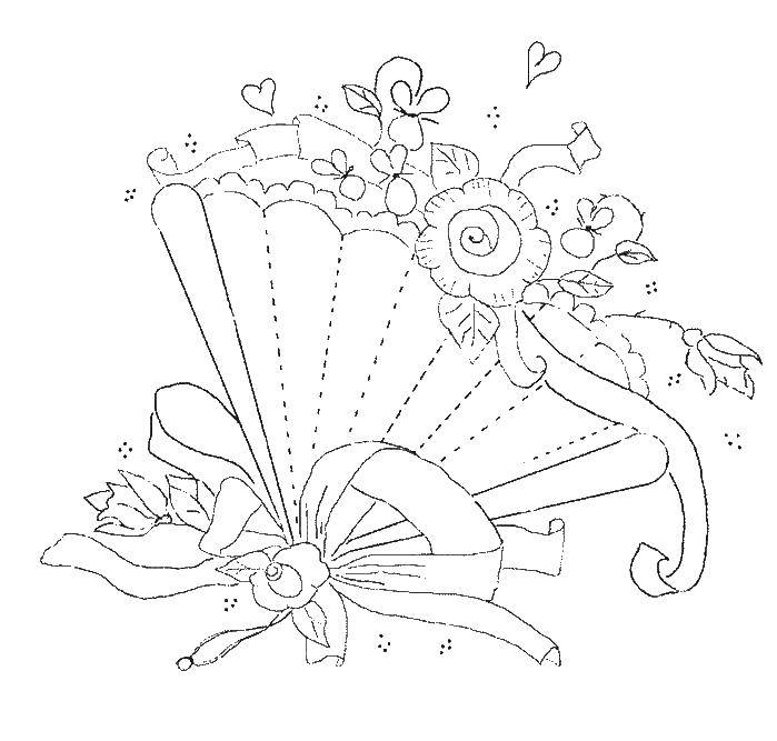 Coloring A bouquet of flowers. Category patterns, ornament stencils flowers. Tags:  flowers, bouquet.
