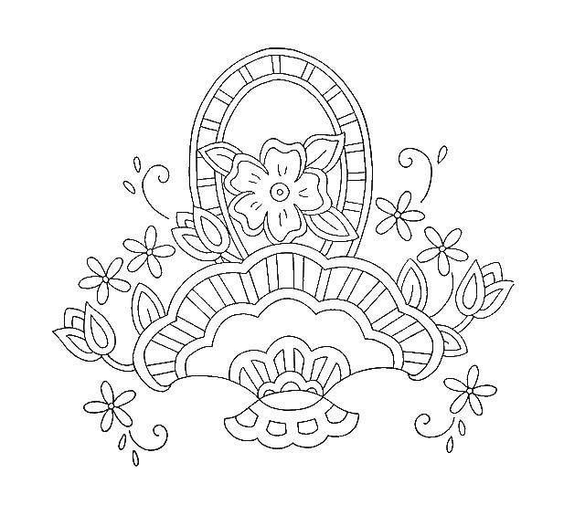 Coloring Basket with flowers. Category patterns, ornament stencils flowers. Tags:  basket, flowers.