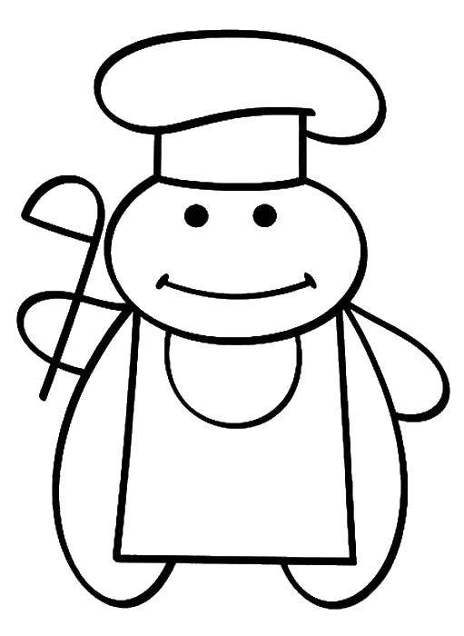 Coloring Cook. Category a profession. Tags:  people.