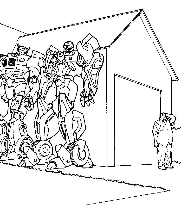 Coloring The transformers are hiding. Category transformers. Tags:  transformers.