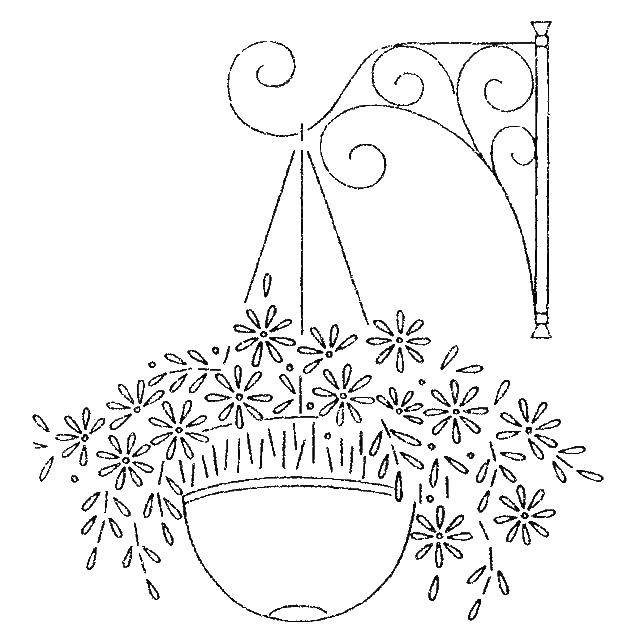 Coloring Basket with flowers. Category flowers. Tags:  basket, flowers.
