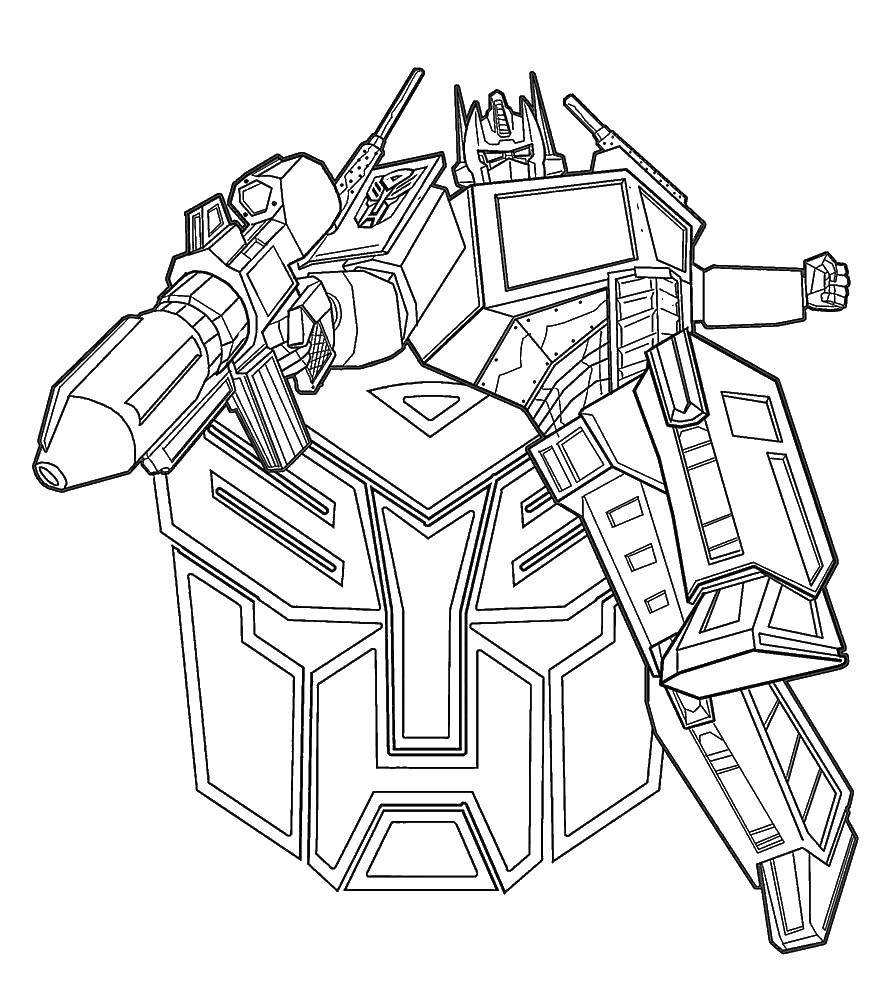 Coloring Cool transformer. Category transformers. Tags:  cartoons, transformers, robots.