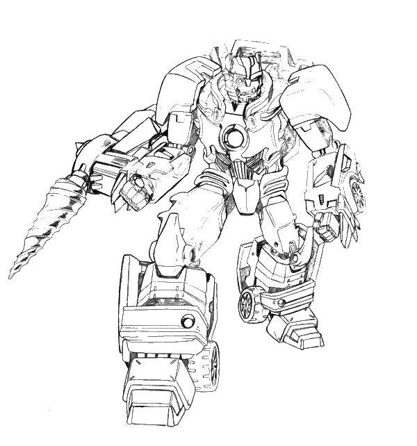 Coloring Cartoon transformers. Category transformers. Tags:  cartoons, transformers, robots.