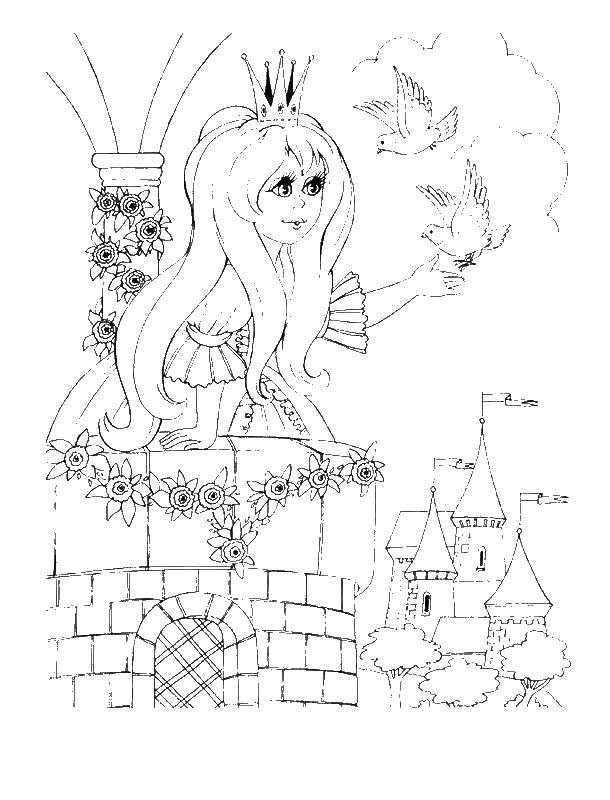 Coloring Princess castle. Category Princess. Tags:  Princess , girl, castle.