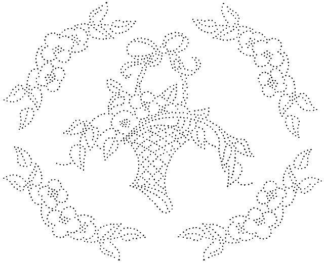 Coloring Stencil flowers. Category patterns. Tags:  patterns, flowers, leaves.