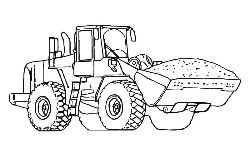 Раскраска - Мультфильм для детей - Сборник про грузовики - рабочие машины на стройке и в городе