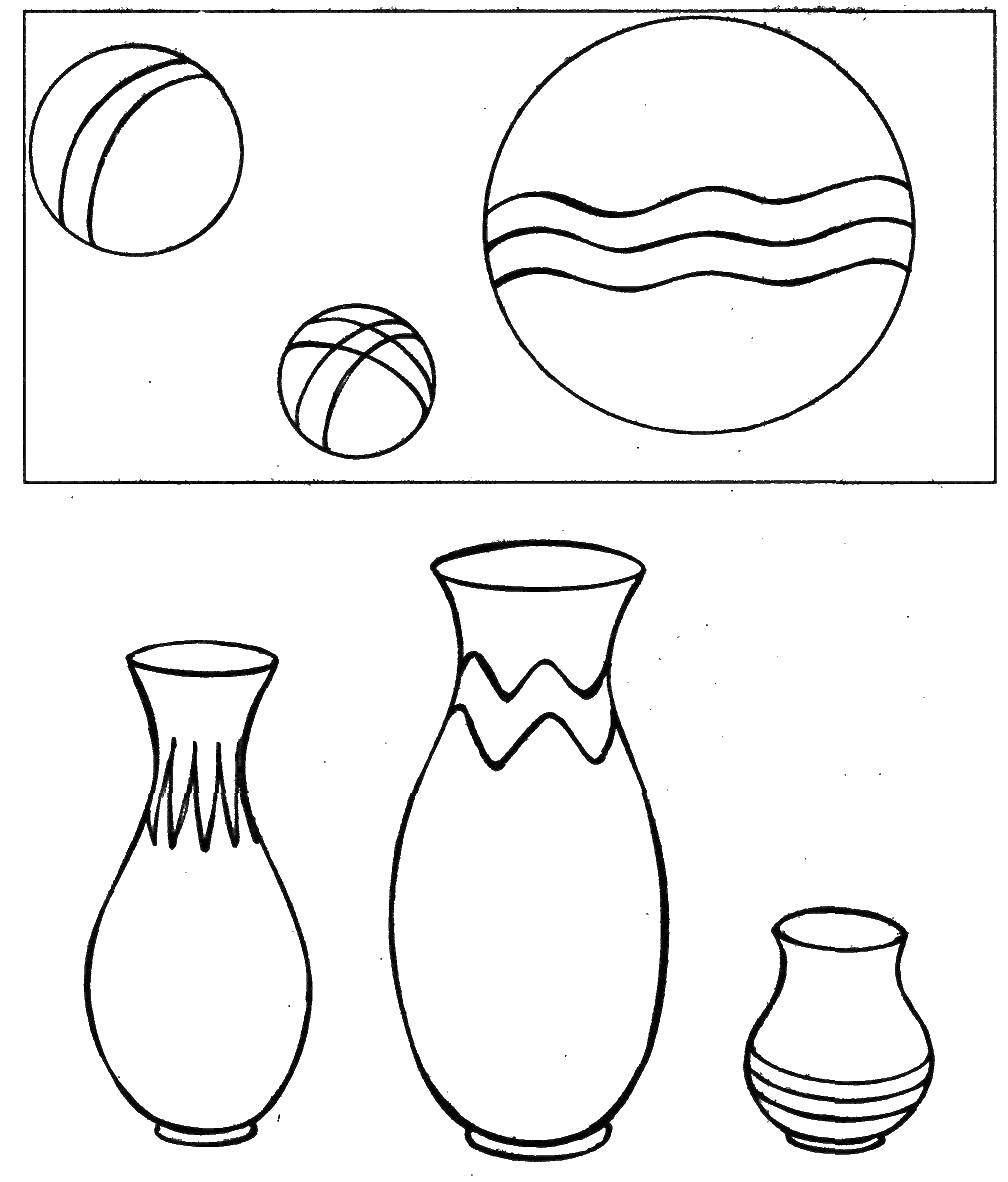 Coloring Pitcher. Category find items. Tags:  pitchers, balls.