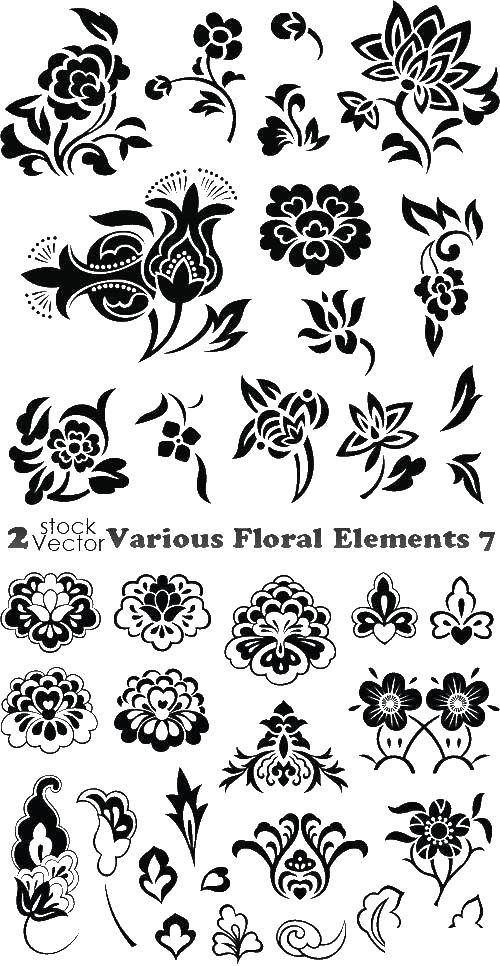 Coloring Flowers. Category patterns, ornament stencils flowers. Tags:  flowers, bouquet.