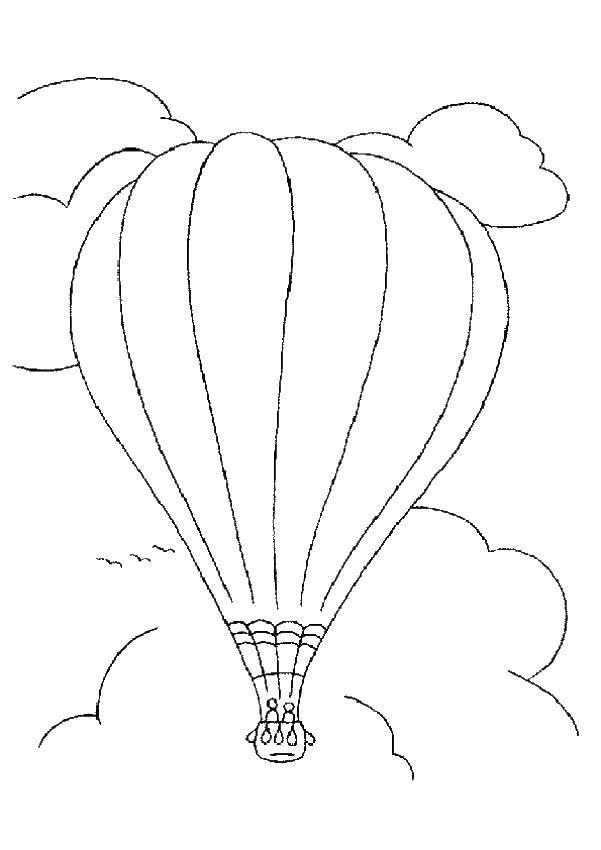 Coloring Balloon. Category aircraft. Tags:  balloon.