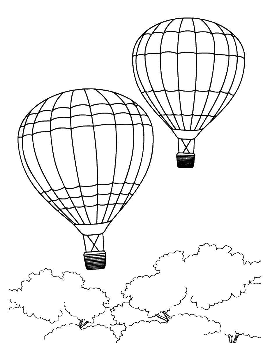 Coloring Balloon. Category aircraft. Tags:  balloon.