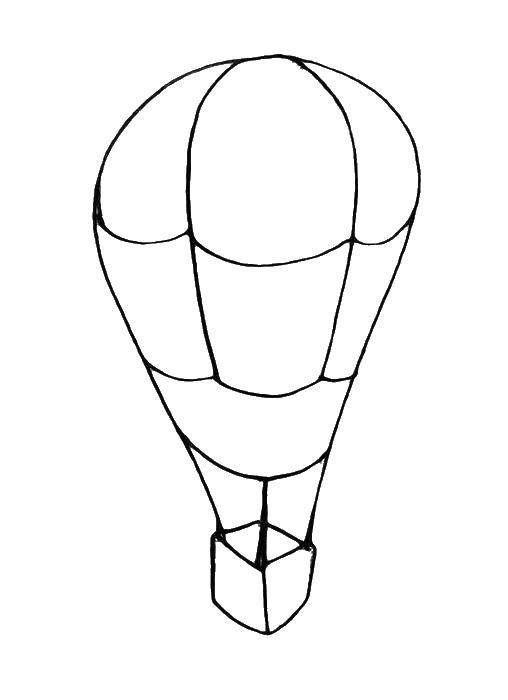 Название: Раскраска Воздушный шар. Категория: летательные аппараты. Теги: воздушный шар.