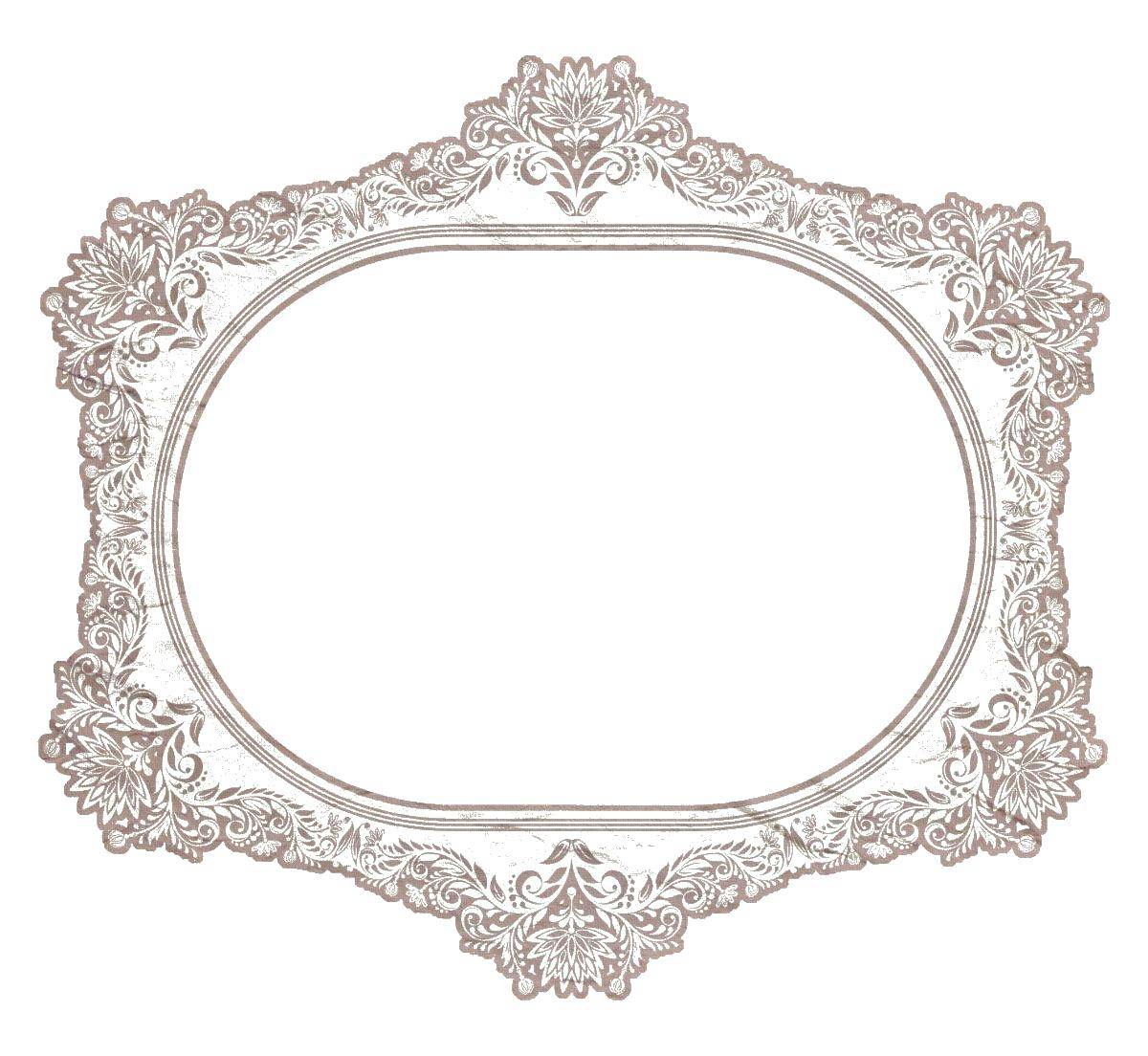 Coloring Frame with oval patterns. Category vintage frame for text. Tags:  frames.