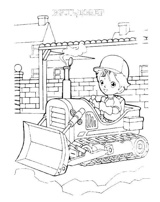 Coloring Bulldozer. Category nice. Tags:  machine.