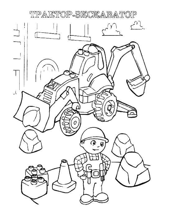 Coloring Tractor. Category nice. Tags:  Tractor.