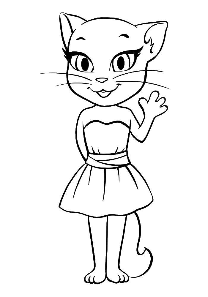 Coloring Angela. Category cat Tom and Angela. Tags:  Tom cat, Angela.