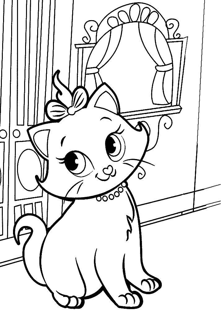 Coloring Kitty Marie. Category kittens and puppies. Tags:  the cat, Marie.