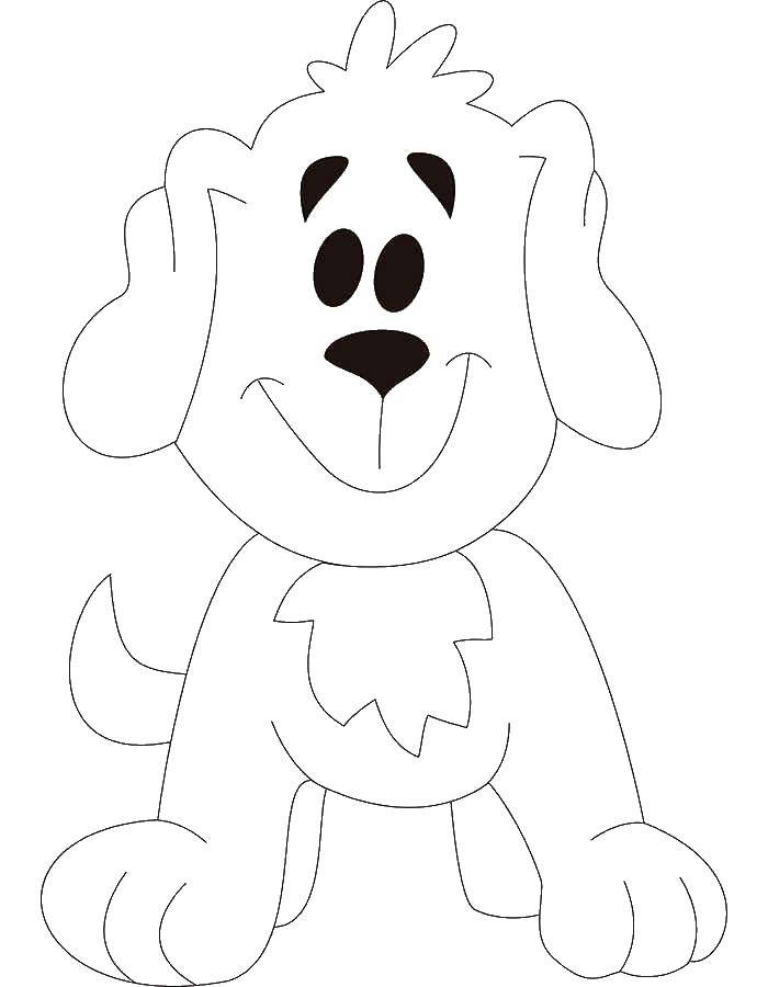 Название: Раскраска Контур щенка. Категория: собаки. Теги: контур.