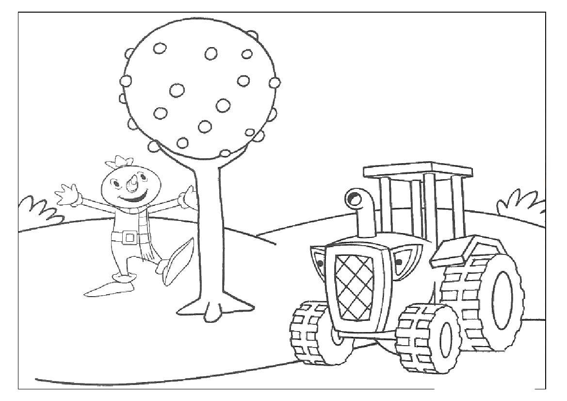 Coloring Tractor. Category nice. Tags:  Tractor.