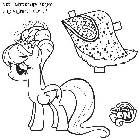 Coloring Fluttershy. Category my little pony. Tags:  fluttershy, pony.