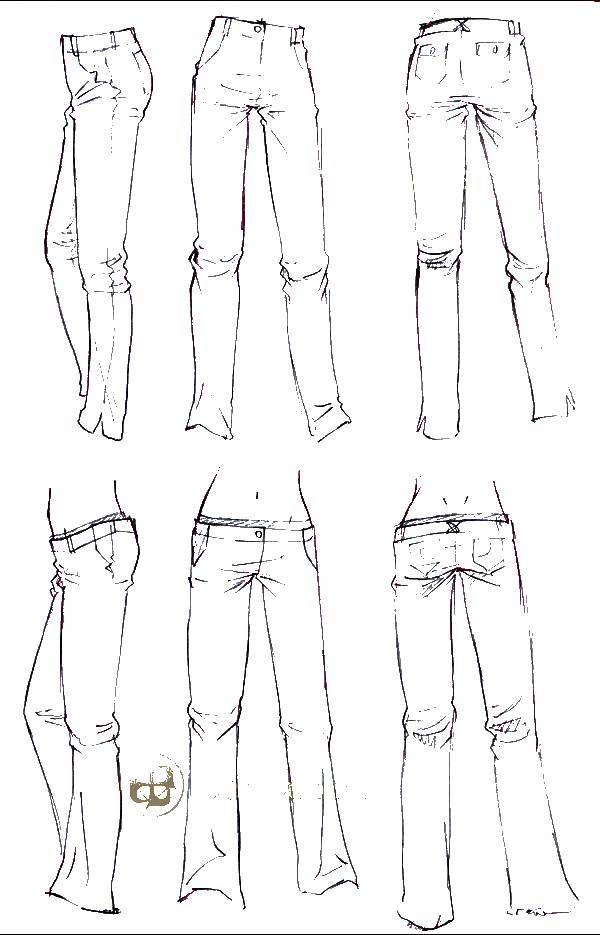 Название: Раскраска Джинсы. Категория: модели. Теги: джинсы.